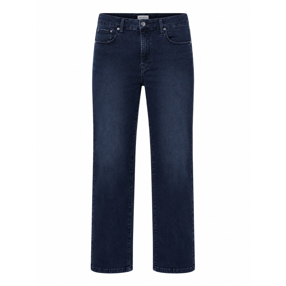 Good American Good Straight Jeans 12/31 Dark Wash Stretch Denim 26" Inseam